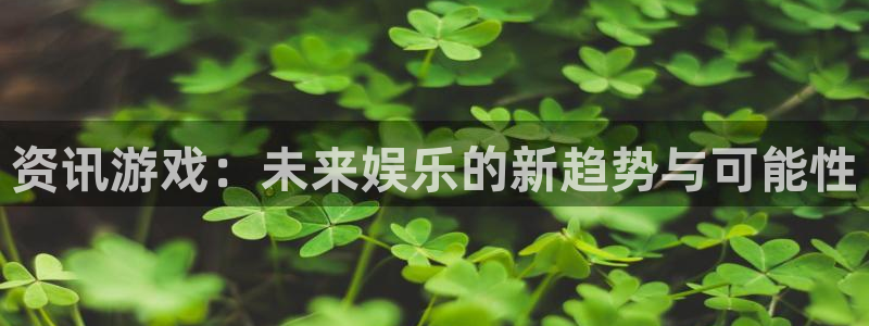 赢咖娱乐网址注册：资讯游戏：未来娱乐的新趋势与可能性